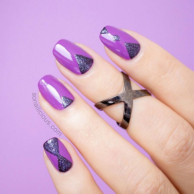 1517755005 purple nails designs squoval triangles
