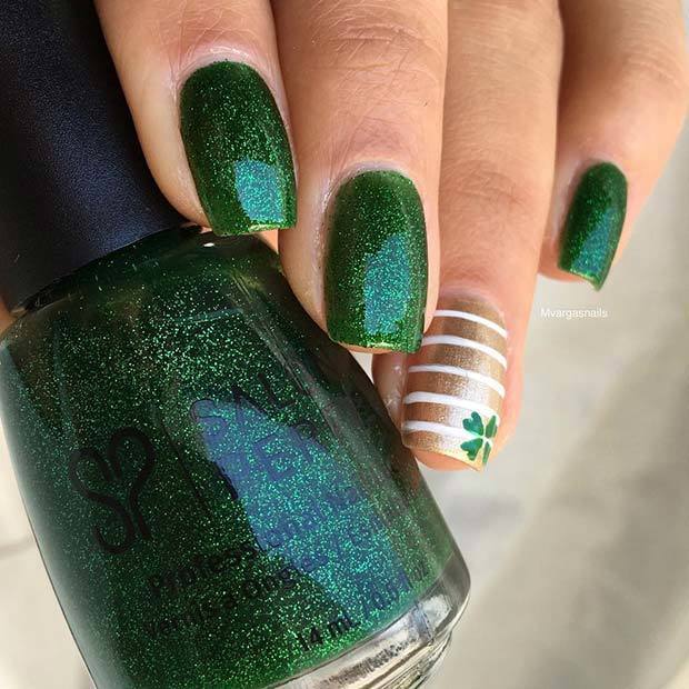 1518751577 glitter irish green nails