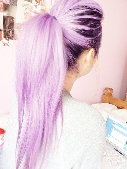 1447392041 simple ponytail for long purple hair