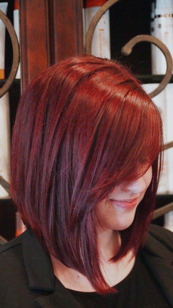 1447392497 a line bob haircut for red hair1