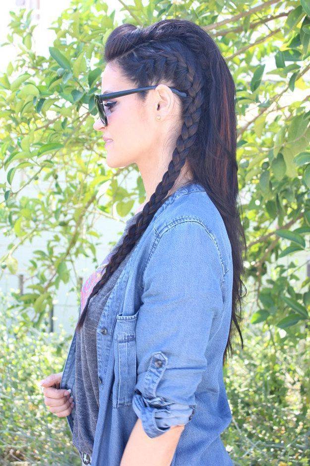 1447392701 faux hawk hairstyle with french braid