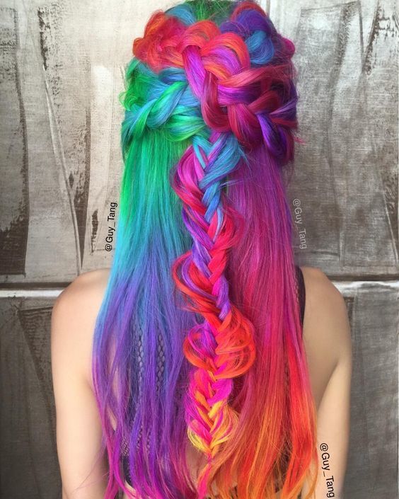 1519095897 georgeous rainbow hair color for long thick hair