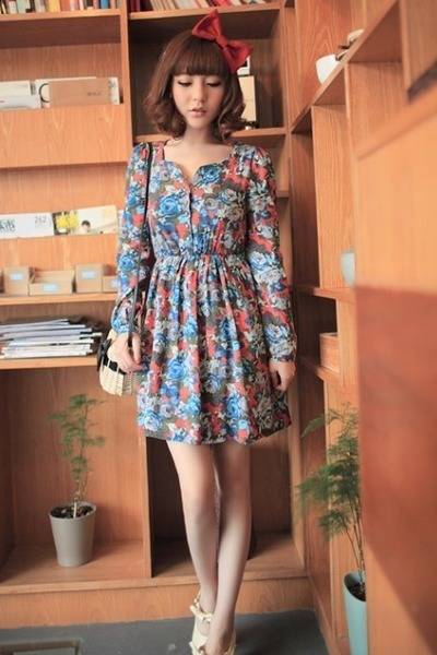 1447420776 cotton fashion floral cute vintage style dress 400