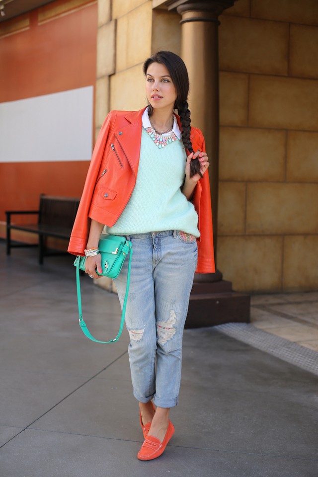 1519455705 7. tangerine leather jacket with casual outfit