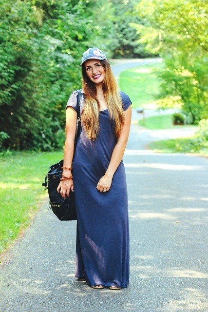 1520313852 with blue maxi dress and black bag