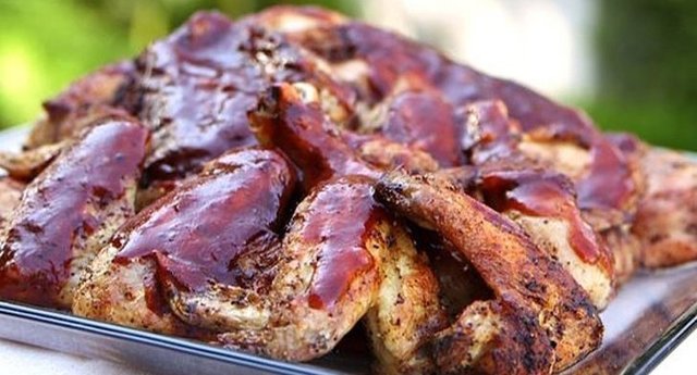 1520921222 grilled chicken thighs wings barbecue sauce
