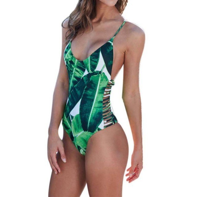 1521518935 summer women sexy one piece swimsuit green leaf bandage cut out beach bathing suit swim monokini.jpg 640x640