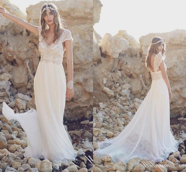 1521528131 aliexpresscom buy boho beach wedding dress 2016 beaded pearls v 5386440