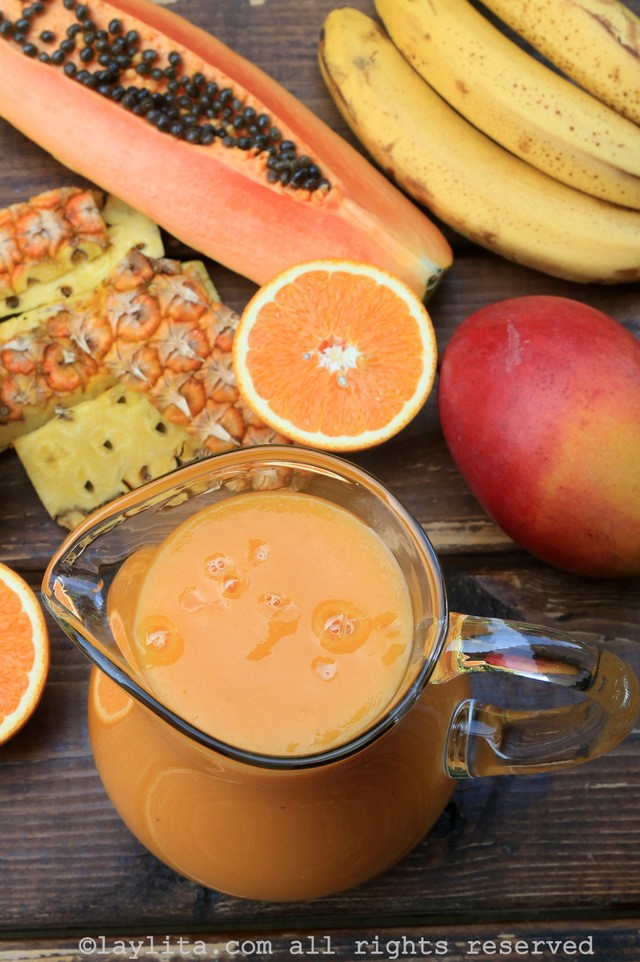 1522239407 papaya mango pineapple banana orange smoothie