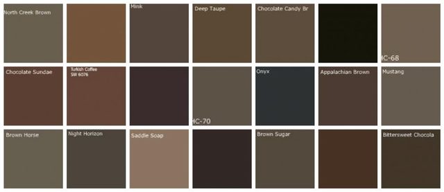 1523244418 fluidr dark brown paint colors designers favorite brandsshades of for doors  shades 1002x434