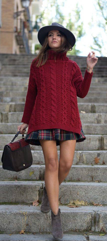 1448452849 fall fashion red turtleneck knit