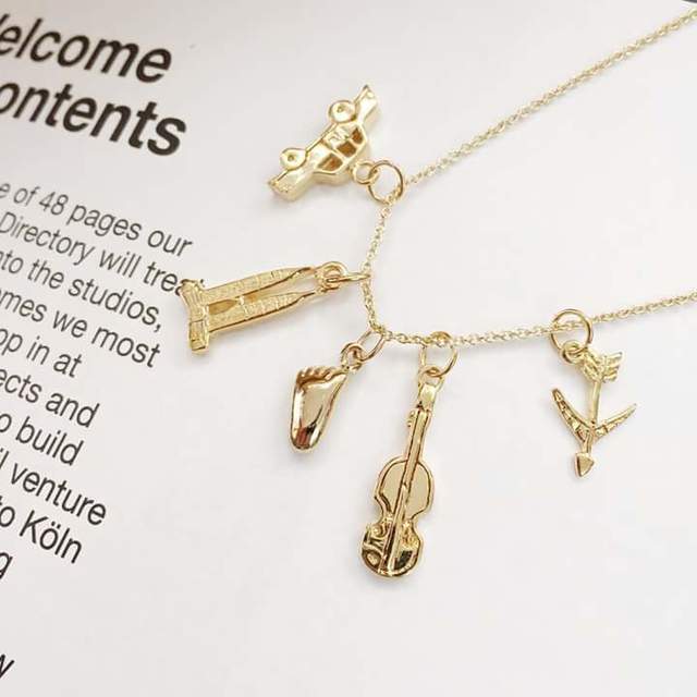 1524023927 cute gold necklace with charms