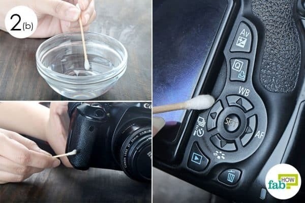 1524592193 step 2b clean the buttons and crevices with the cleaning solution to clean dslr right way 600x400