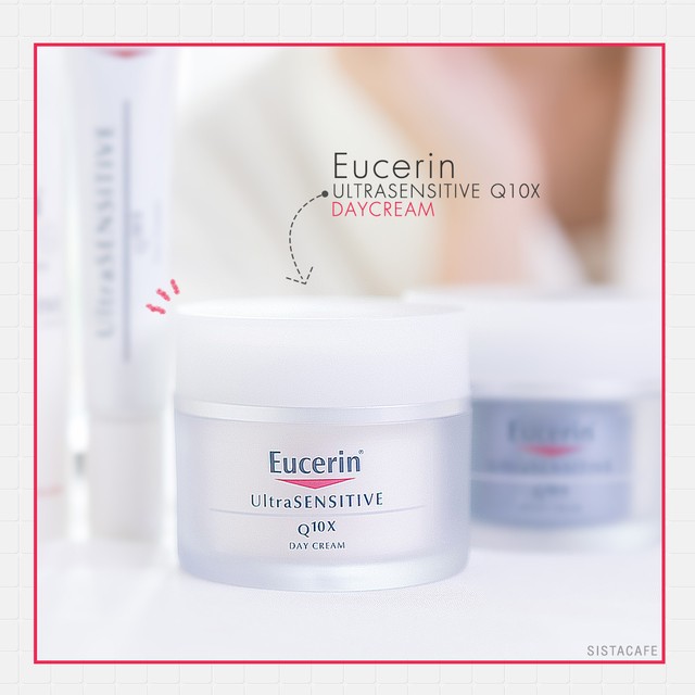 EUCERIN UltraSENSITIVE Q10X DAY CREAM ยูเซอริน อัลตร้าเซ็นซิทีฟ คิวเท็นเอ็กซ์ เดย์ ครีม Moisturizer ที่แนะนำสำหรับสาวๆ ผิวแพ้ง่าย