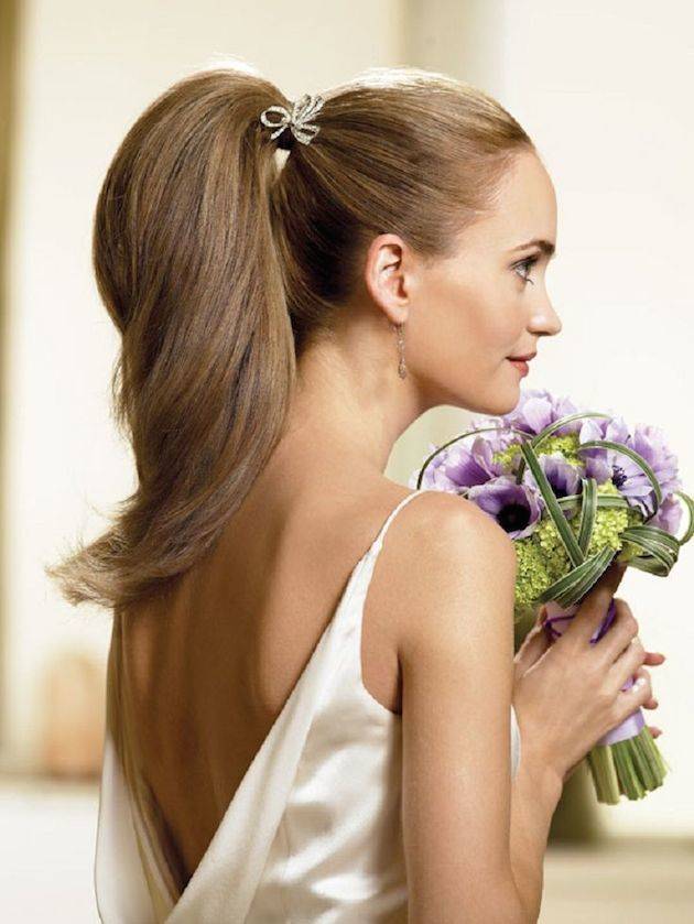 1449732306 brides with pony tails pony tail wedding hair bridal musings wedding blog8