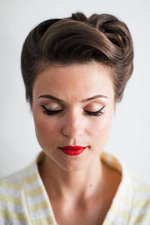 1450091626 50s updo hairstyles for short hair