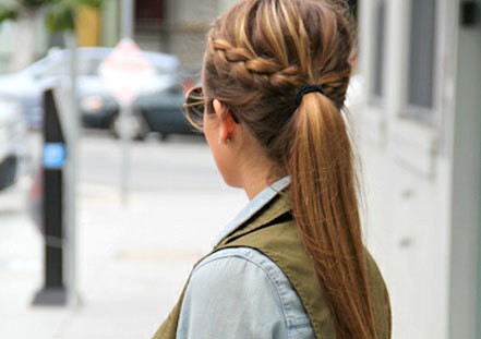 1528895206 side french braids into a ponytail