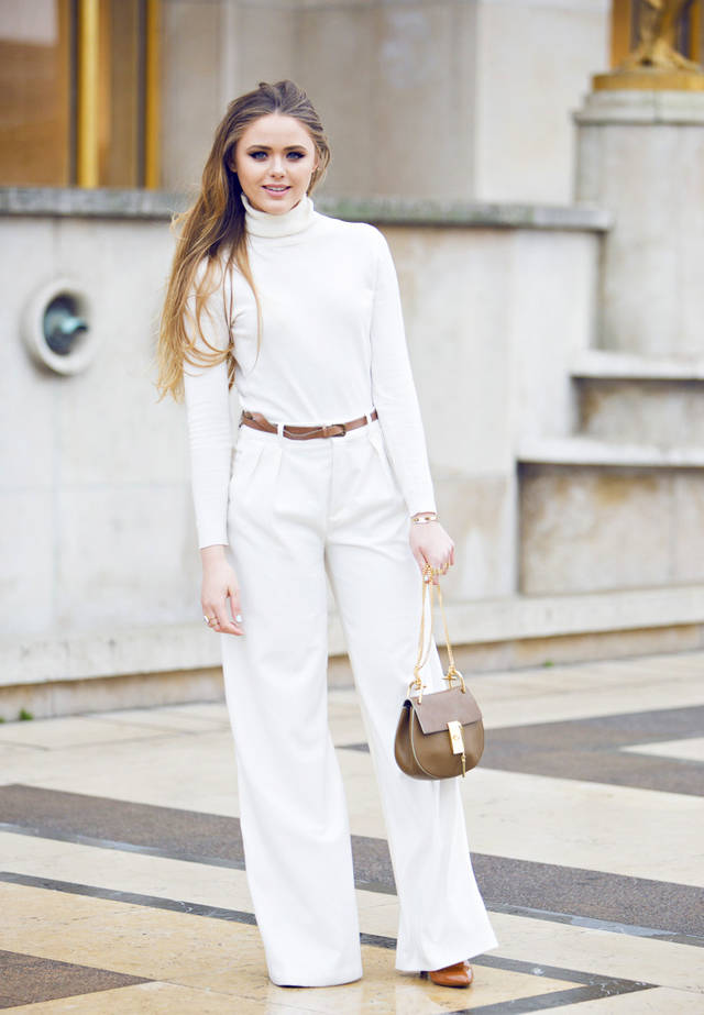 1450622000 3. all white outfit with brown belt and bag
