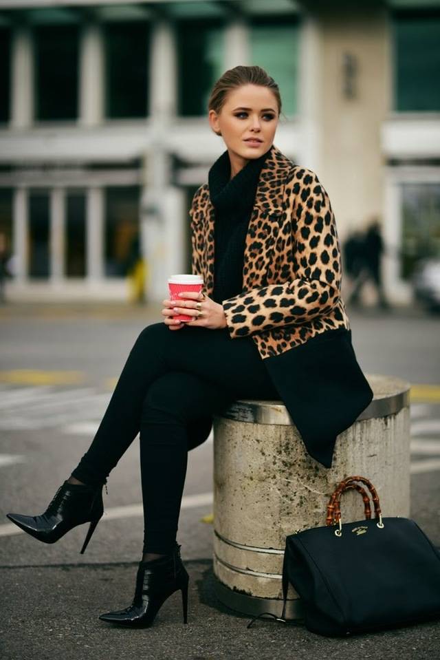 1450622262 4. leopard print coat with all black outfit