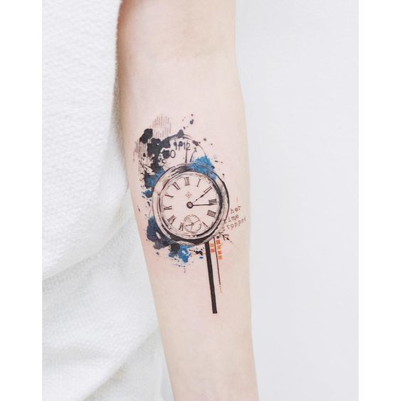 เพราะเวลาไม คอยใคร ไอเด ยลายส กนาฬ กา Clock Tattoos ส ดช ค เต อนใจให ก าวต อ