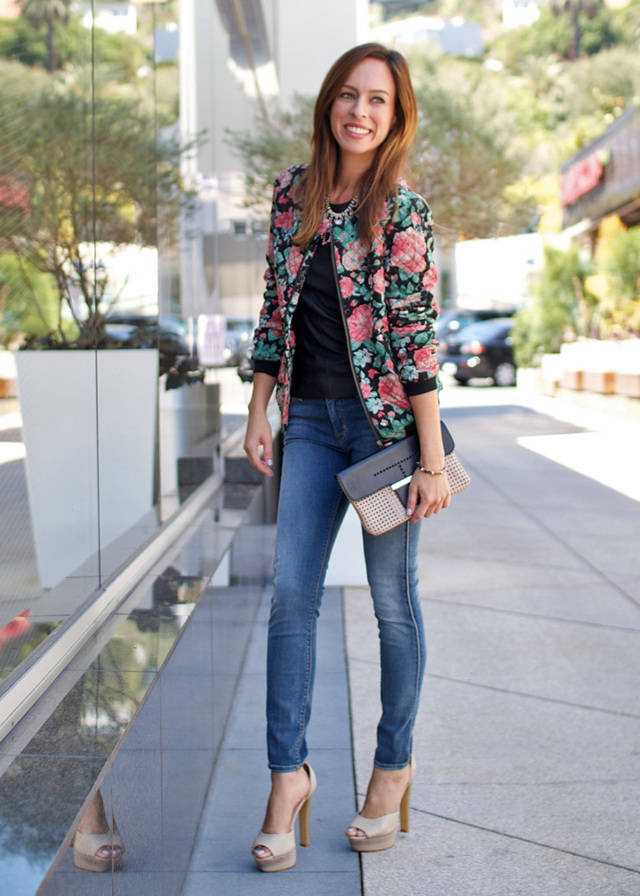 1451304496 sydne style lovers and friends floral moto jacket leather top jeans hudson perforated leather bag