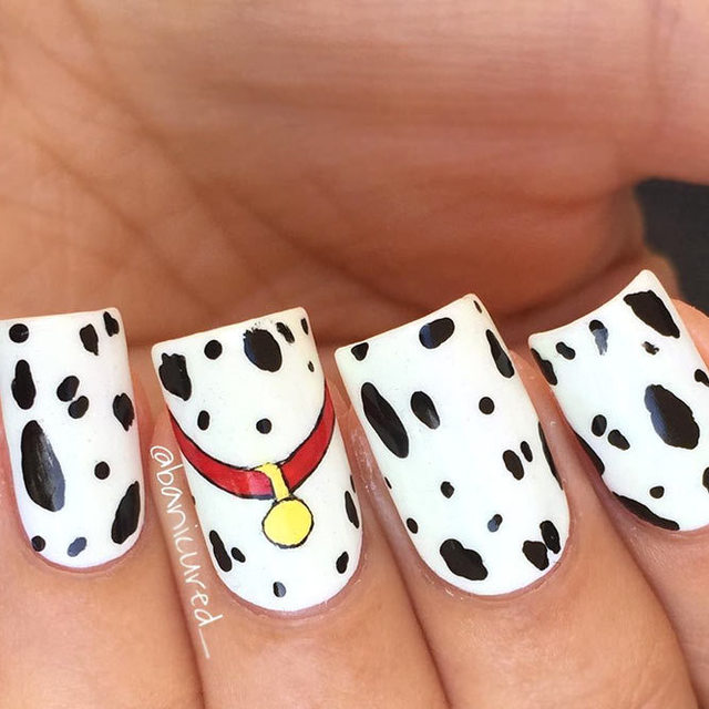 1536294139 disney nails art ideas dalmatians