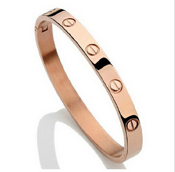 1538112528 trendy famous gold silver rose plated top quality bangle lover bracelet jewelry metal bracelets bangles e