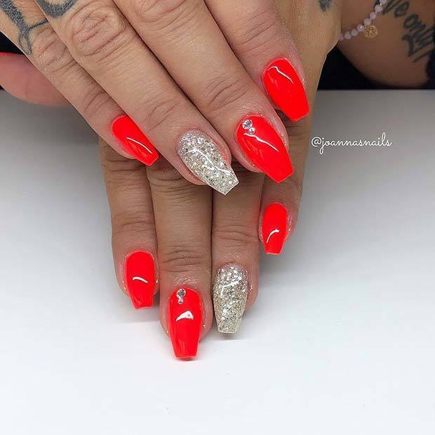 1544686963 vibrant nails with glitter