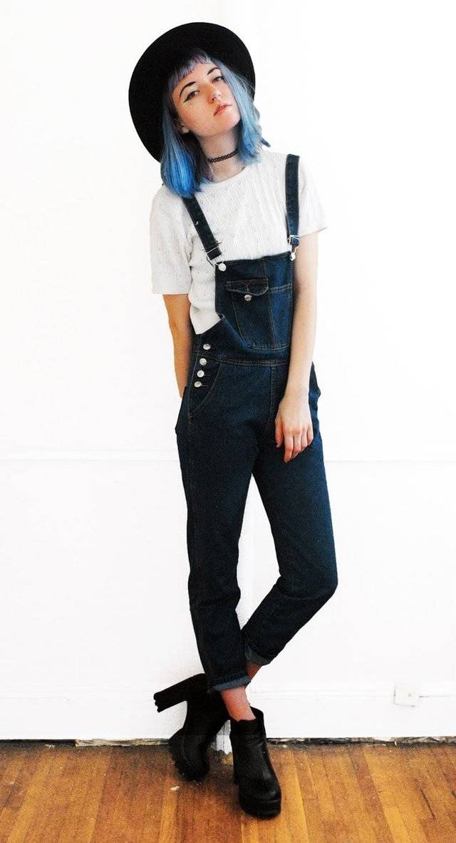 1453283128 pockets solid color denim style sleeveless overalls