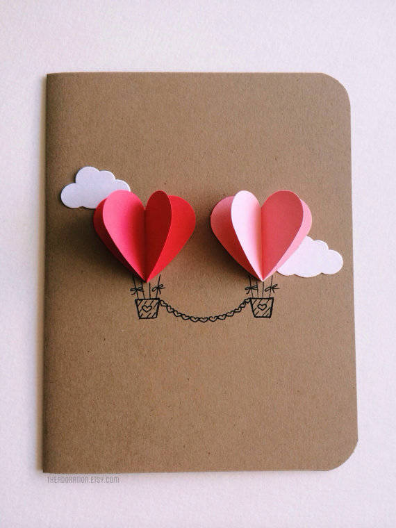 1453298966 couple heart hot air balloon card 25 easy diy valentines day cards nobiggie.net 