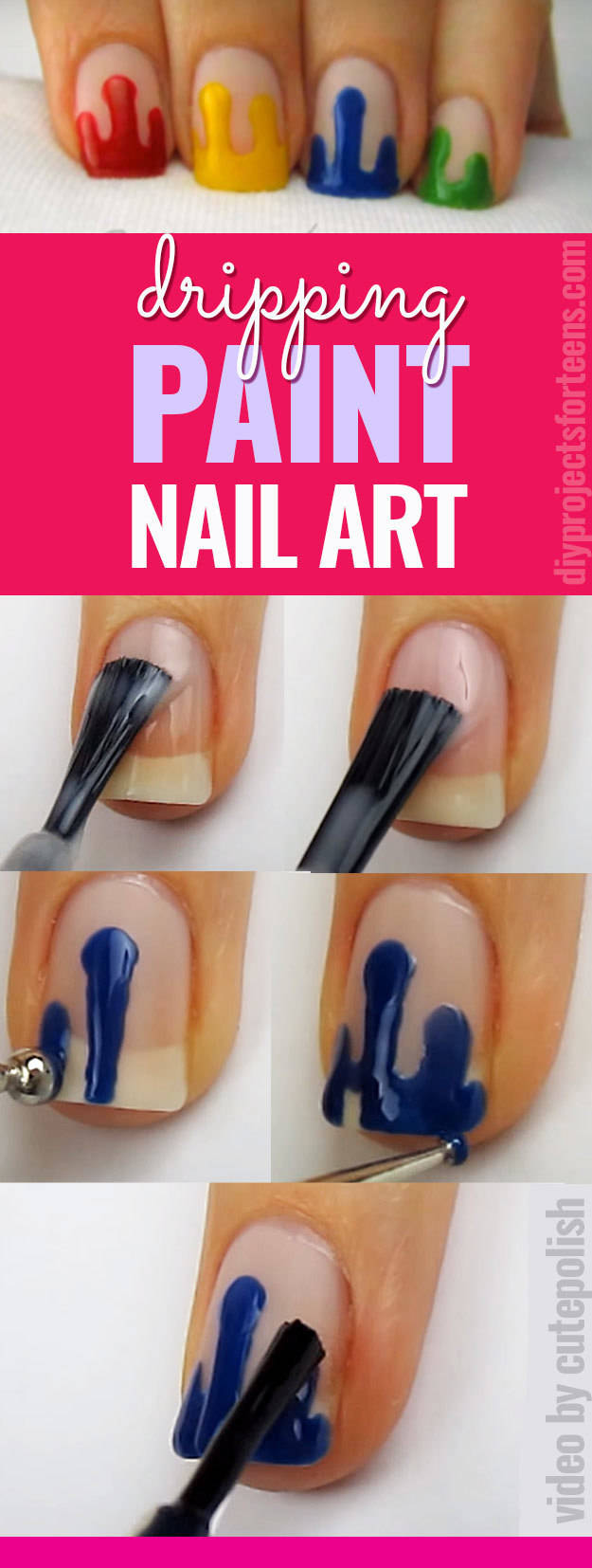 1453303510 dripping paint nail art ideas