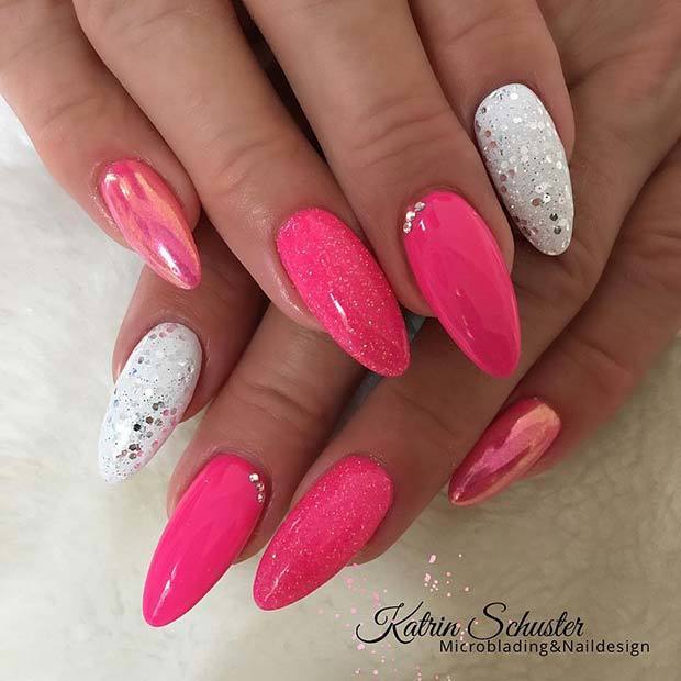 1549001953 bold pink nail idea