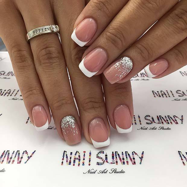1550209428 french mani with silver glitter