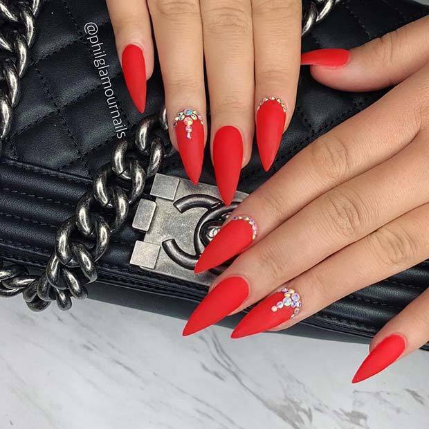 1553232225 red nails with cuticle crystals
