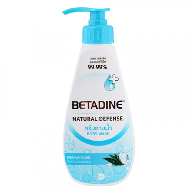 ครีมอาบน้ำสูตรเย็น Bethadine Natural Defense สูตร Cooling Eucalyptus