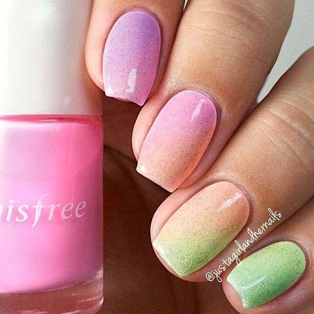 1555051252 easter nails designs pastel rainbow ombre sparkle top