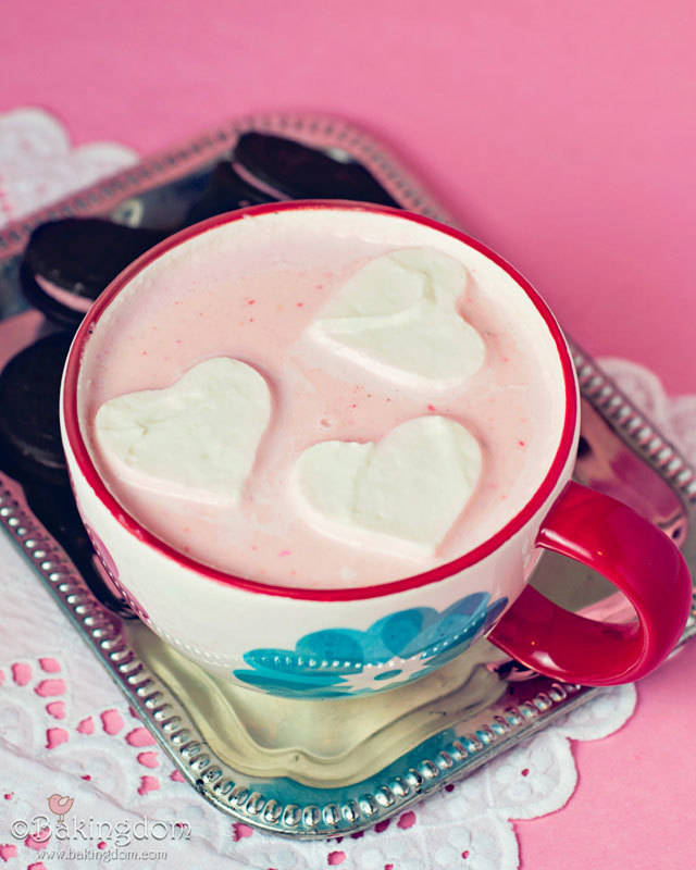 1454566499 strawberry hot chocolate and whipped cream hearts