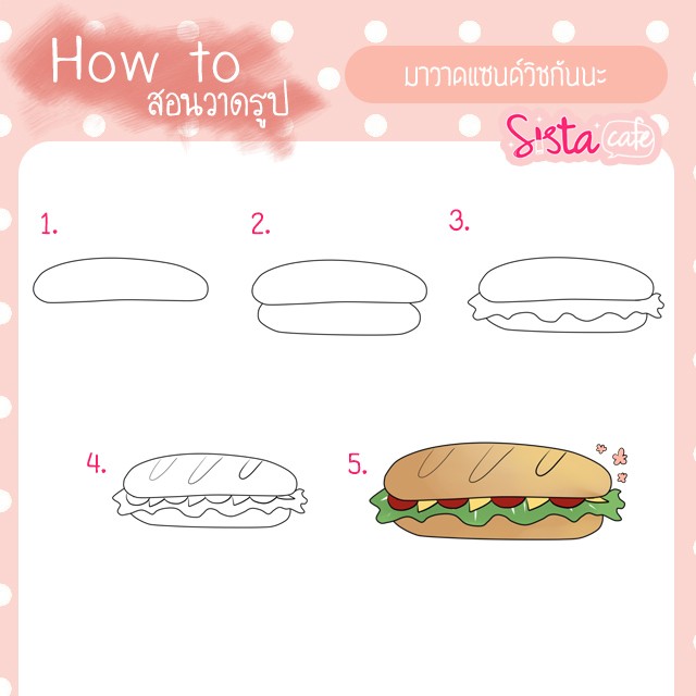 Album] [ How To ] สอนวาดรูปธีมอาหารฟาสต์ฟู้ด