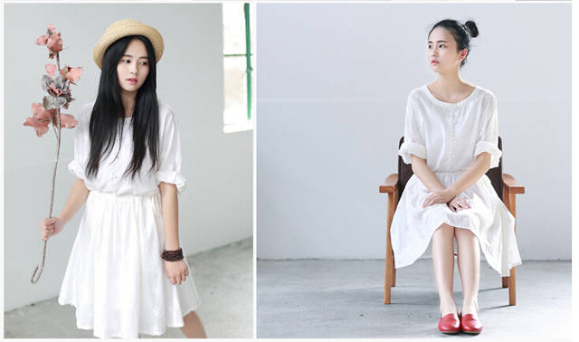1455294670 korean summer style the new summer literary fresh short sleeve cotton embroidery dress mori girl slim
