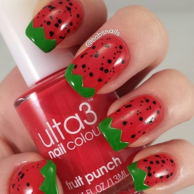 1455600908 strawberries nail art bmodish