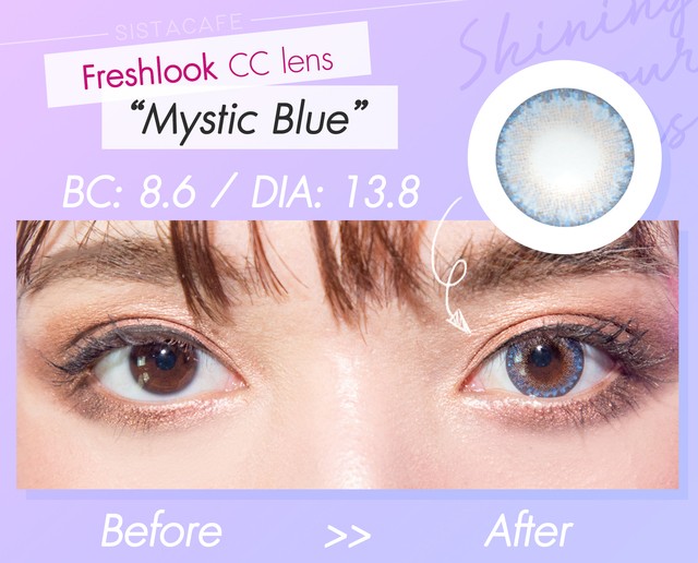 บิ๊กอาย Freshlook cc lens - Mystic Blue