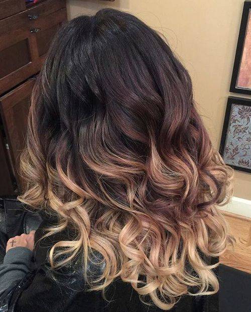 1457145551 10 black to blonde curly ombre hair