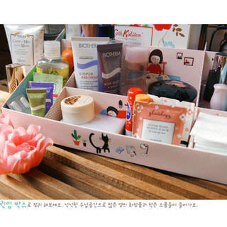 ชั้นวางเครื่องสำอาง DIY จากกล่องไปรษณีย์ ทำเองเลยไม่ต้องซื้อ!!