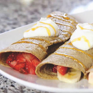 สูตรเมนูของหวานไดเอท 'Banana Berry Crape' แบบคลีนๆ