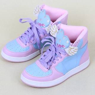 1447208539 1440762509 soft swimmer cartoon decoration flat color block high sports skateboarding shoes casual cherry bear women s