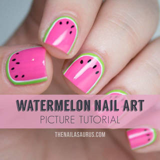 1455682534 1441215170 easy watermelon nail art tutorial