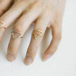 1458015902 1457067650 valentine day gift 2015 hot summer delicate minimal gold triangle ring for women men silver midi