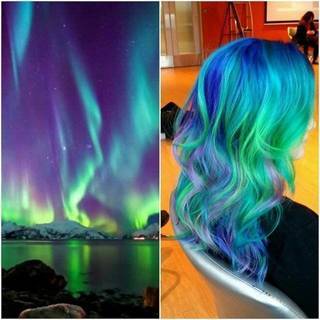 เทรนด์ 2016 แฟชั่นสีผมประกายออโรร่า บอรีเอลิสแสงเหนือที่สวยงาม