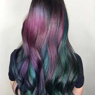 แฟชั่นสีผม 2016 สีผมคราบน้ำมัน 'Oil Slick'