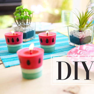 Watermelon Candles ไอเดีย DIY ของขวัญสุดน่ารัก ทำเองได้ง่ายๆ
